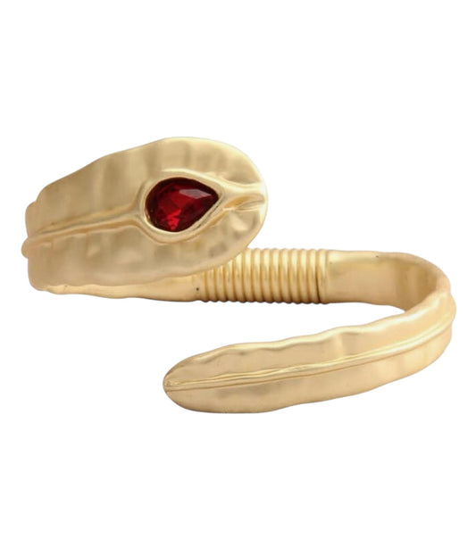 Gold Cuff Feather Bracelet