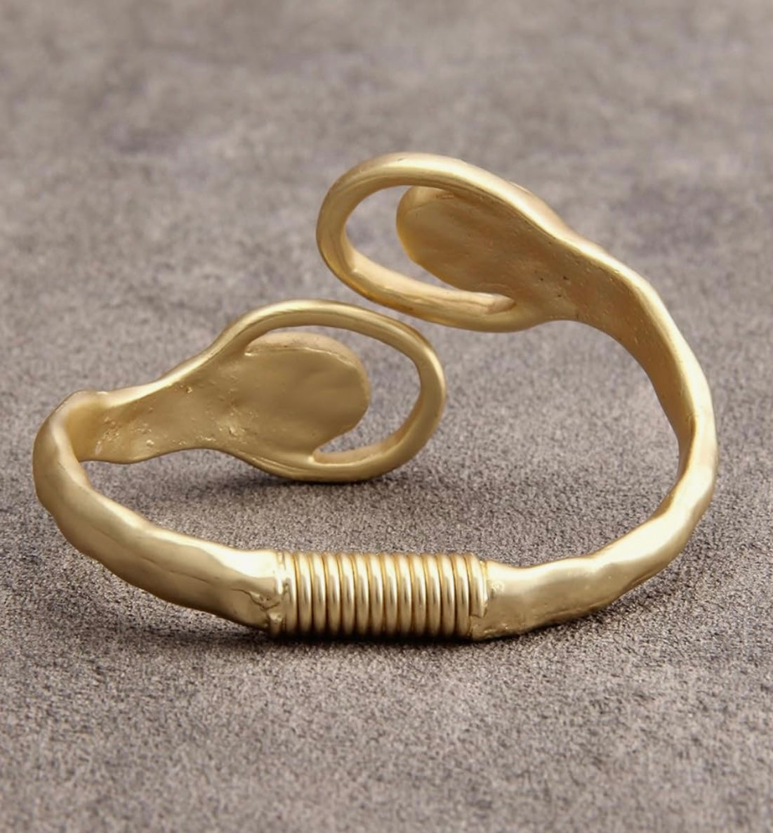 Gold Cuff Ruby Bracelet