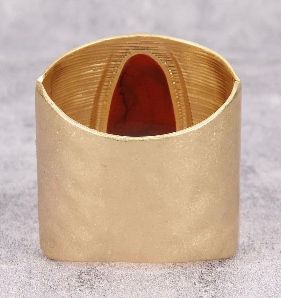 Gold Cuff Tiger Stone Bracelet