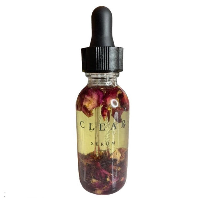 CLEAR Facial Oil with Rose Pedals